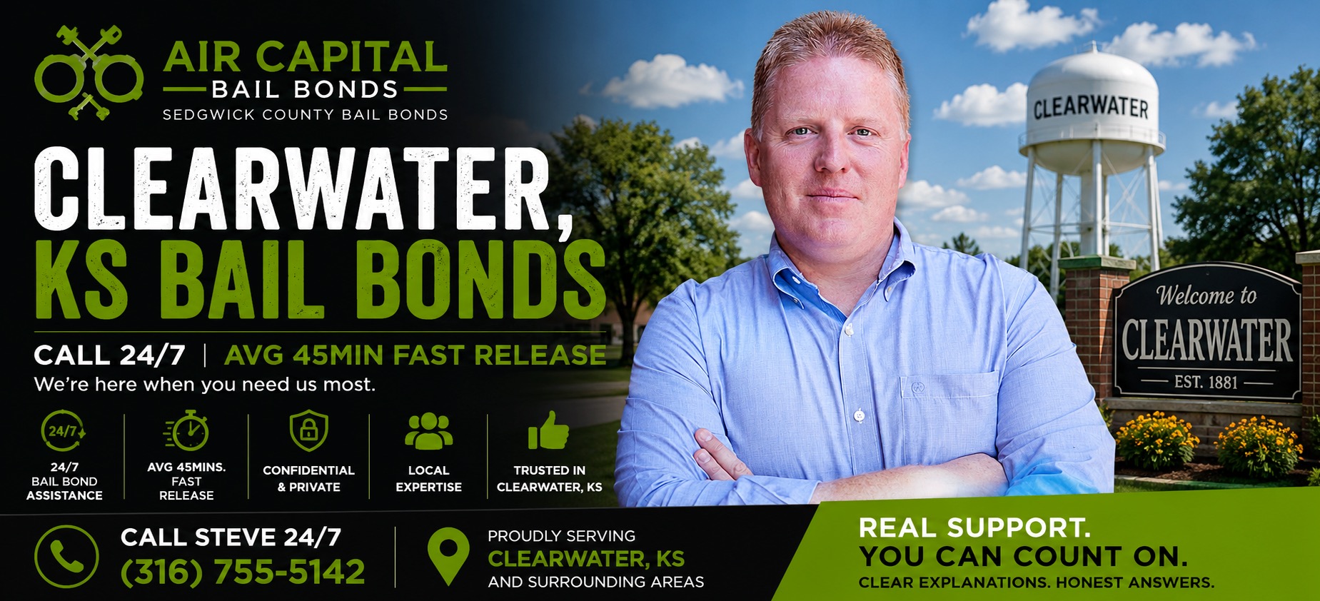 bail bonds service for clearwater ks